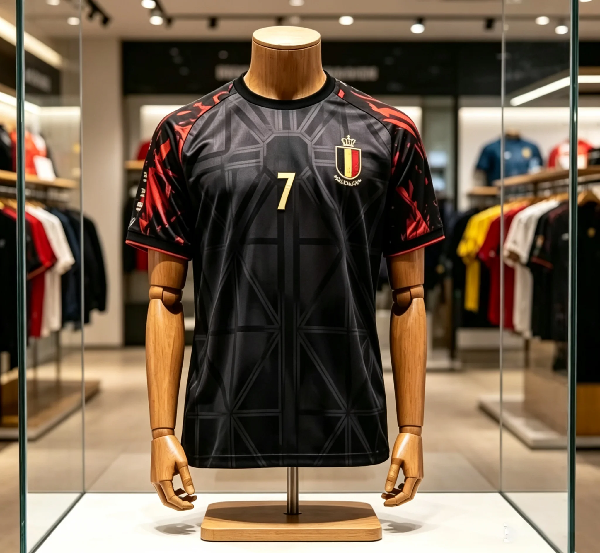 2026 Belgium Heritage Retro #7 3D Print Breathable Mesh Streetwear Training Running Unisex Summer Quick‑Dry Fabric Tee