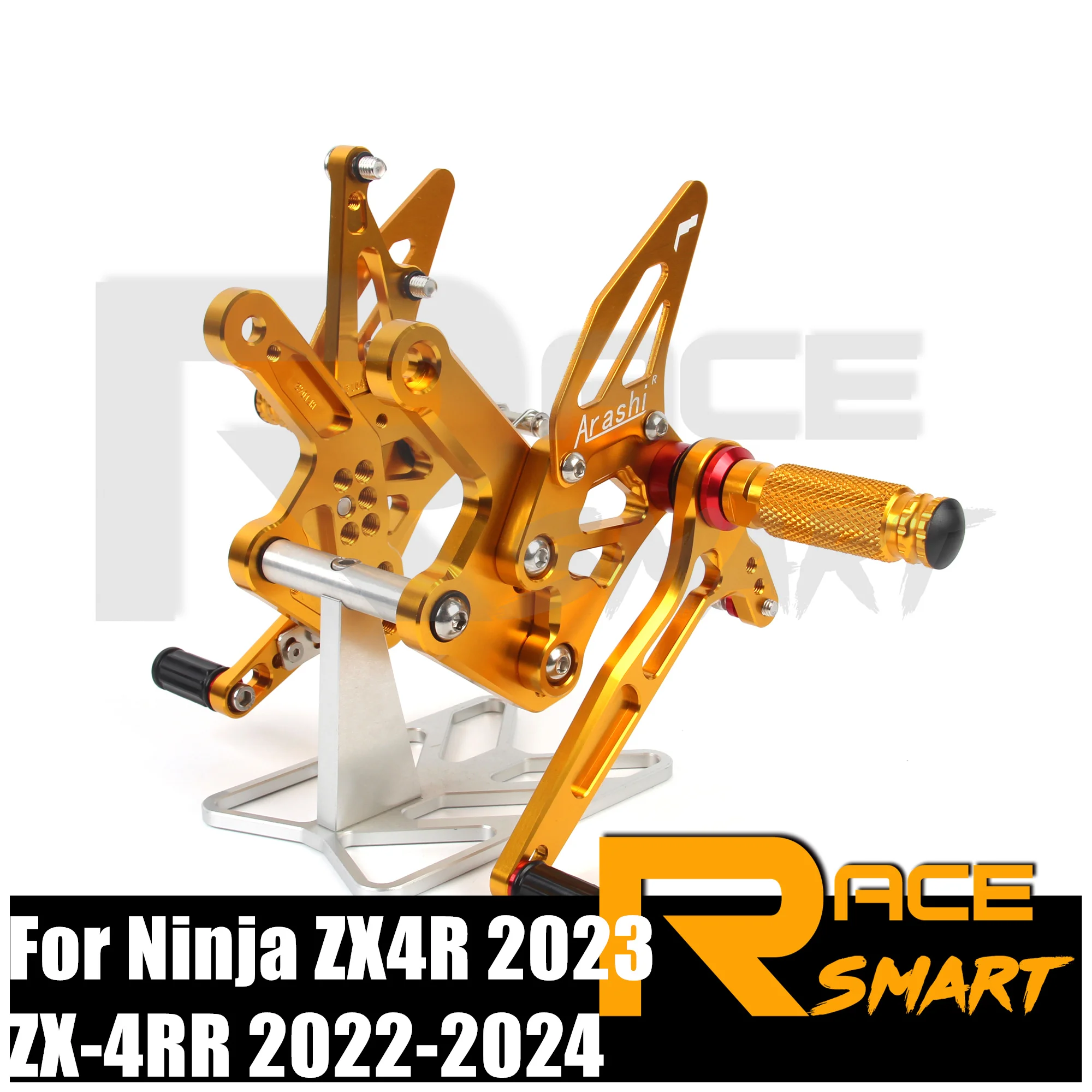 For KAWASAKI ZX-4RR 2022 -2024 CNC Footrest Adjustable Rearset  Foot Pegs Pedal Ninja ZX4R ZX-4R 2023 / ZX4RR 2022 2023 2024