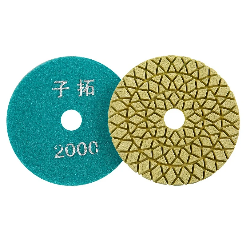 7-teiliges Set 4 Zoll 100mm Diamant-Harz-Polierpads Nass-Schleifscheibe zum Schleifen und Polieren von Stein, Granit, Marmor, Keramikfliesen – Detail 15