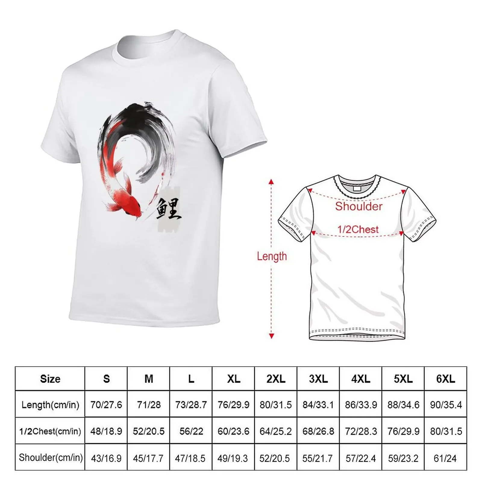 Cool Japanese Nishiki Koi Art with Kanji T-Shirt topping custom shirt mens tall t shirts