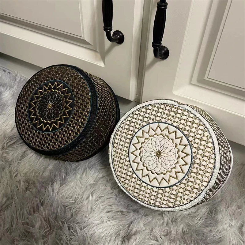 

Мусульманские кепки для мужчин, налоговые товары, Турция, молитвенная шляпа, вышивка, Flattop Kufi, исламский, Саудовский, летний тюрбан