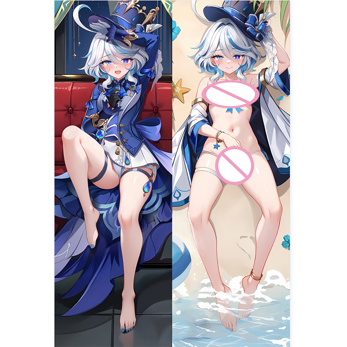 

Dakimakura Anime Furina Genshin Impact Double-sided Print Life-size Body Pillows Cover Adult Pillowcase