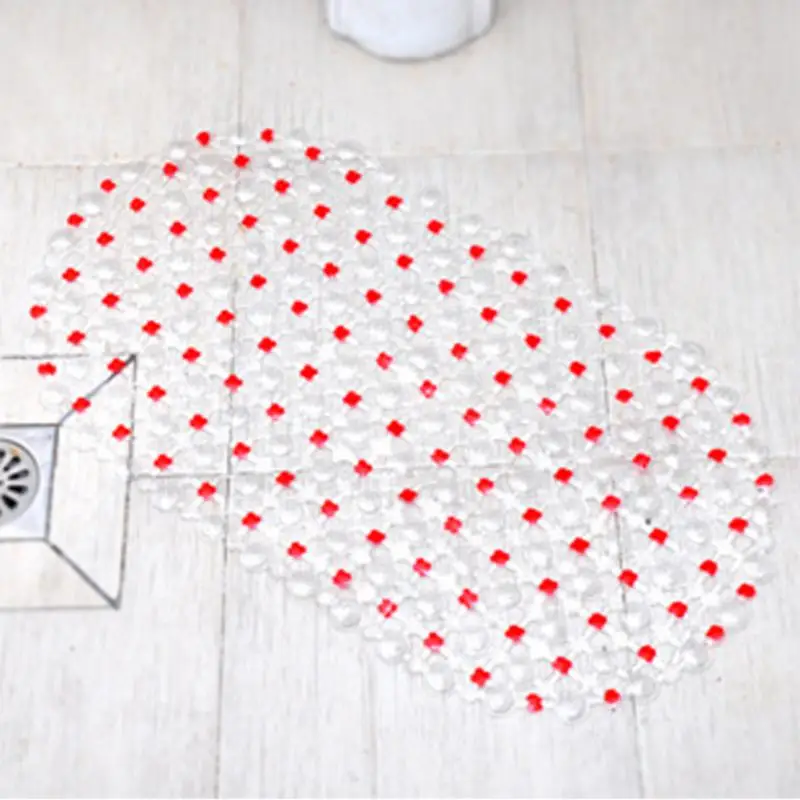 PVC Anti-skid Bath Mats Rectangle Soft Shower Bathroom Massage Mat 1PC Suction Cup Non-slip Bathtub Carpet Large Size