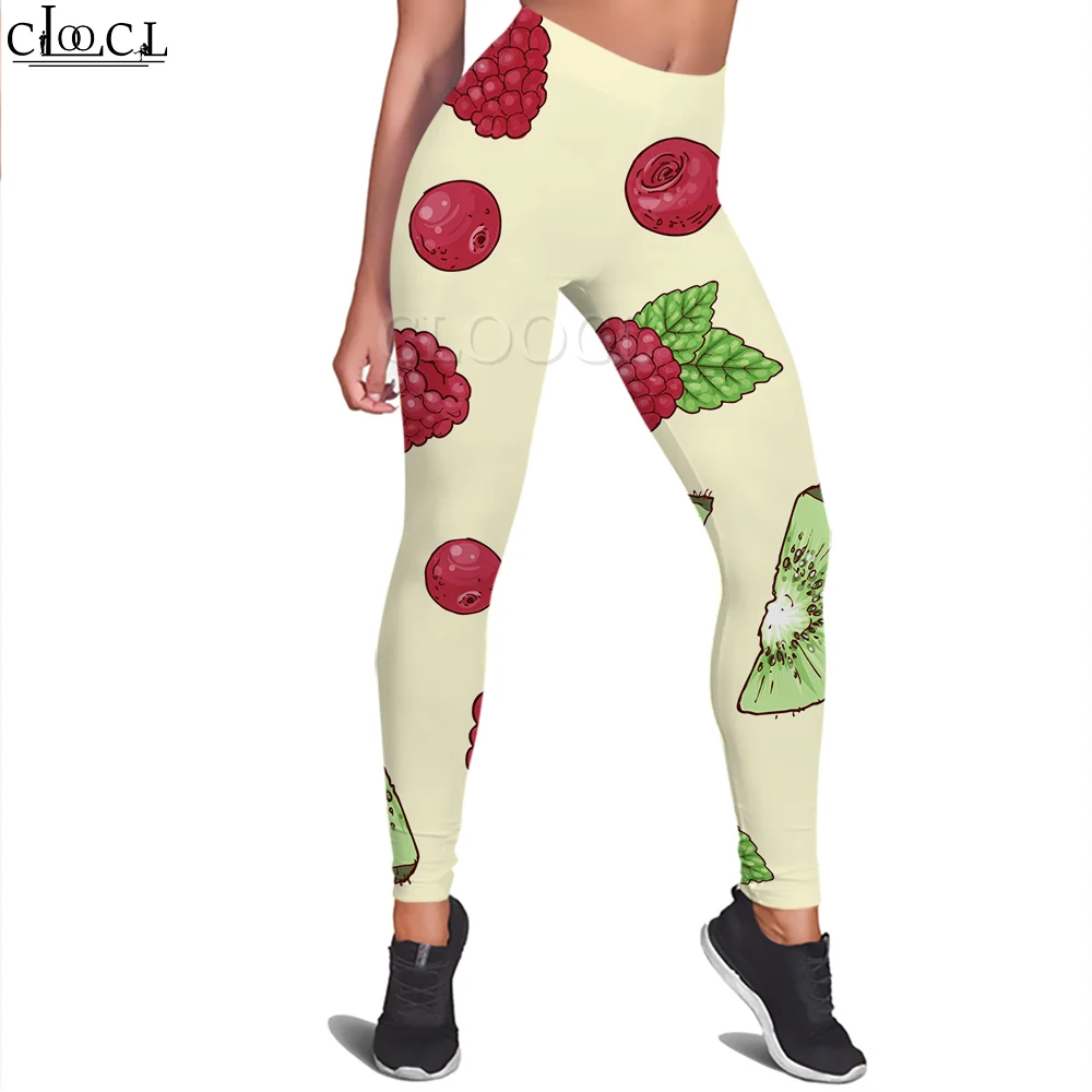 CLOOCL Mode Casual Dames Legging Heerlijk Fruitpatroon 3D Print Workout Broek Naadloze Legging Yoga Broek Sportkleding