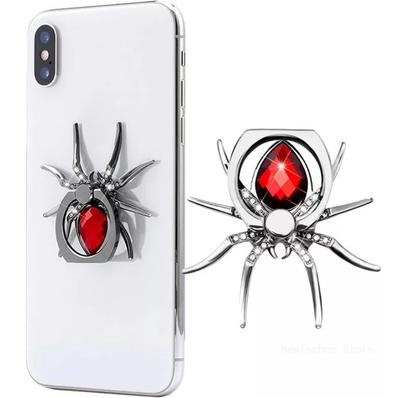 

Universal Luxury Diamond Metal Spider Mobile Phone Finger Ring Holder 360 Rotate Stand for iPhone Sumsang Huawei Xiaomi