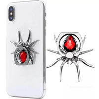 Universal Luxury Diamond Metal Spider Mobile Phone Finger Ring Holder 360 Rotate Stand for iPhone Sumsang Huawei Xiaomi