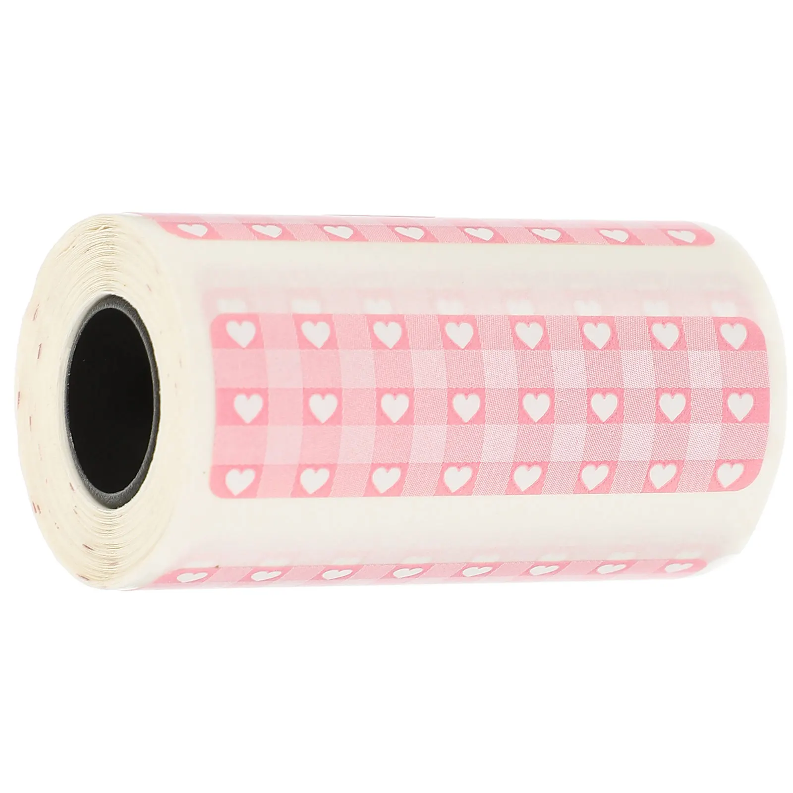 

50x15 Pink Heart Thermal Labels A6 Size Smooth Printing Compatible Teaching Supplies Photo Paper Rolls