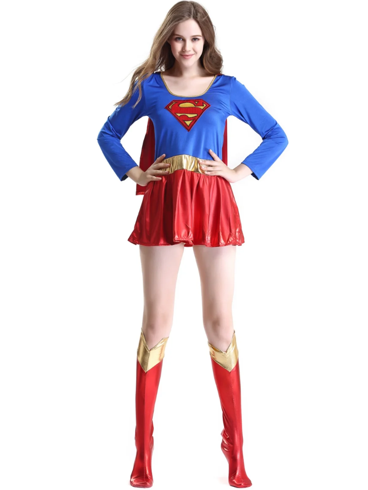 

Sexy Superwoman Costume Set PU Leather loween Role-plang Women's Large Size Traditional Chinese Festival Outfit