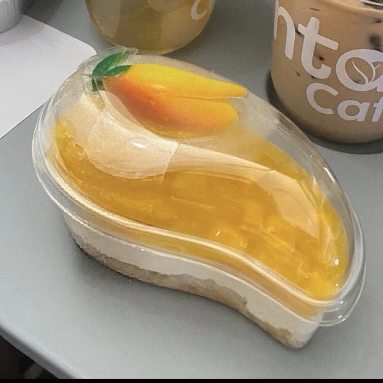 Mango Mousse Cake Packaging Box Pastry Packaging Transparent Mango Shaped Cake Box DIY Baking Supplies Pastries Container