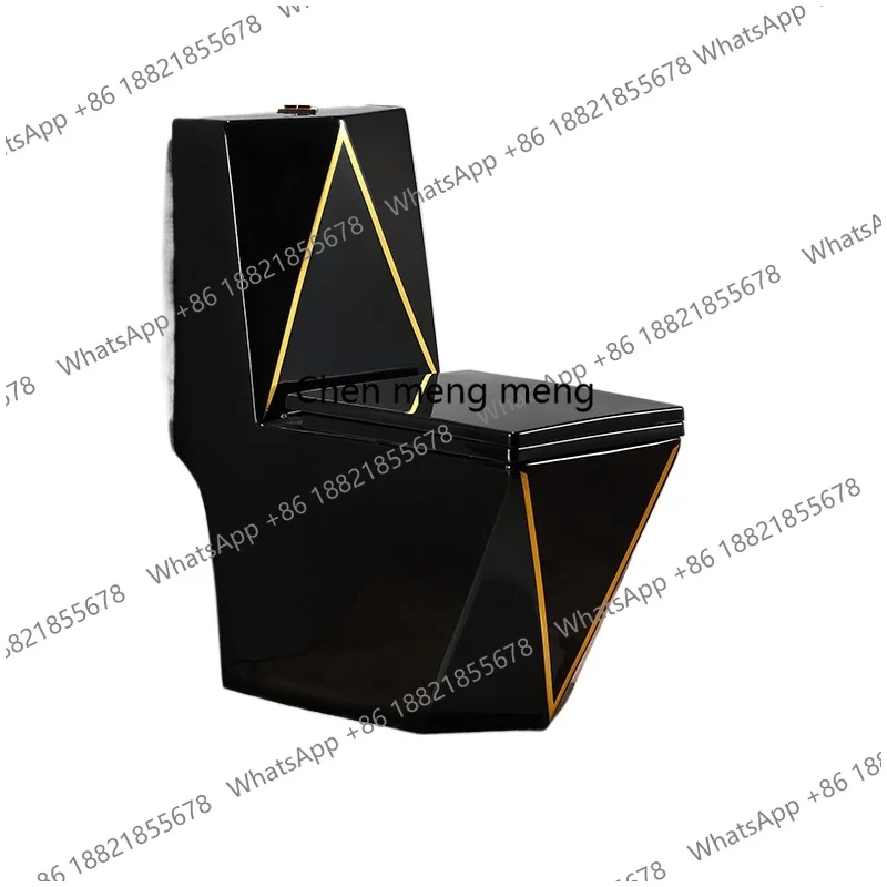 Color square personalized diamond ceramic flush  household bathroom deodorant siphon toilet