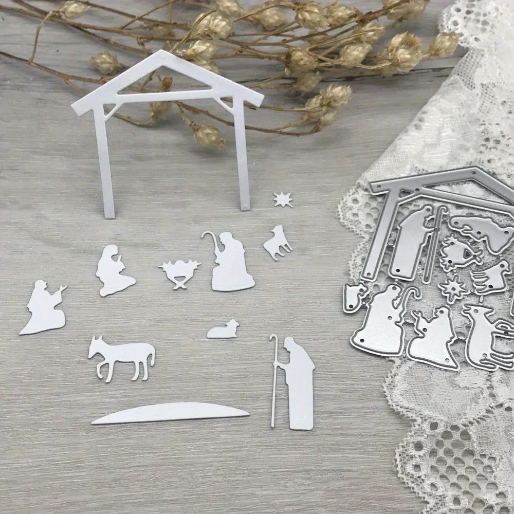 1pcs metal cutting dies cut die mold Nativity Silhouette decoration Scrapbook paper craft blade punch stencils dies