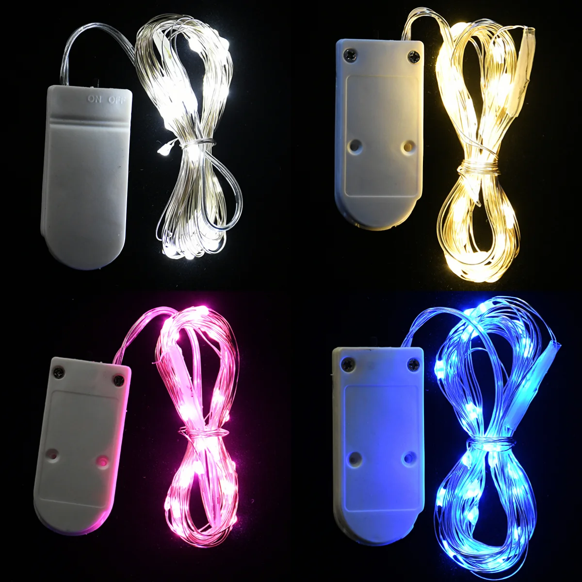 1/2/3 m LED-Lichterketten, weiß, goldfarben, Lichtplastizität, Kupferdraht, DIY, Handwerk, Geburtstag, Party, Nachtdekoration, Kinderbevorzugung