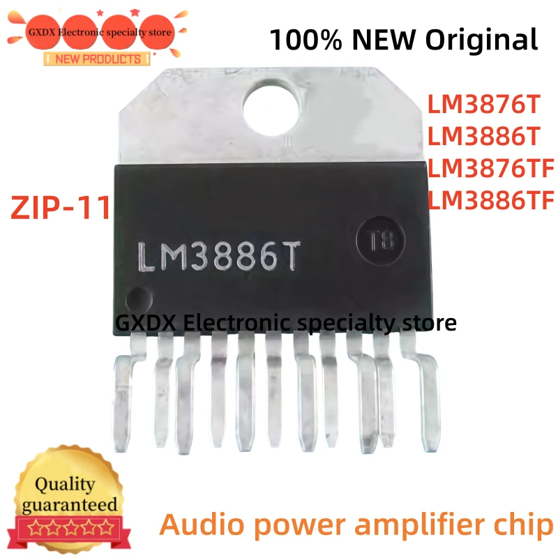 1-2-5-10PCS 100% NUEVO Original LM3876T LM3886T ZIP-11 LM3876TF LM3886TF Chip Amplificador de Potencia de Audio ZIP11