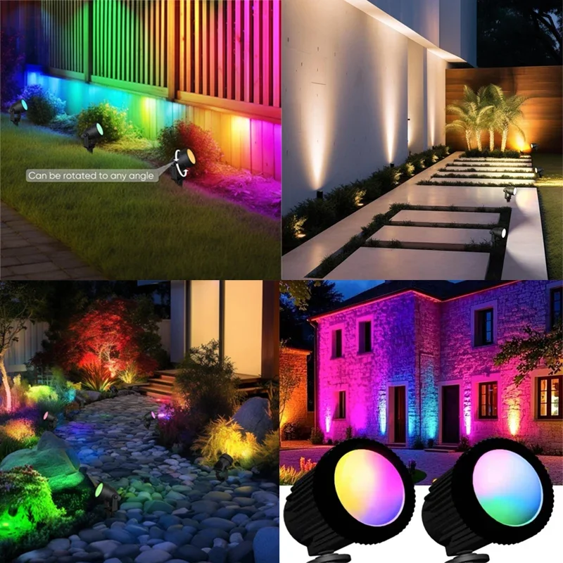 3000K/RGB الشمسية مصباح ليد في الهواء الطلق الأضواء الشمسية الشمسية مصباح حديقة في الهواء الطلق IP65 مقاوم للماء الطاقة الشمسية ضوء الجدار الخفيفة