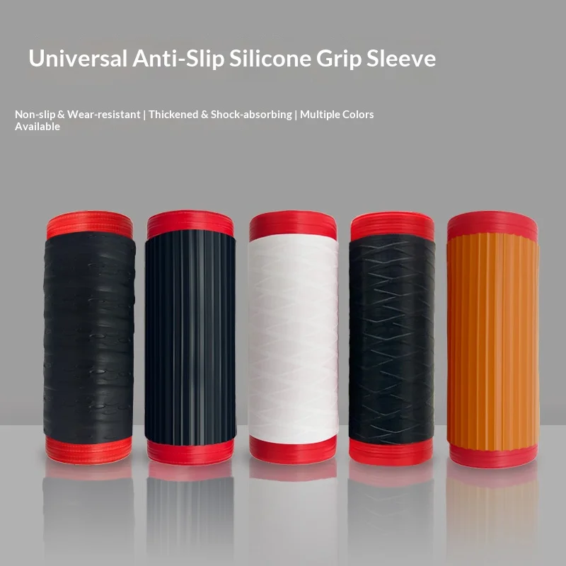 Motorcycle Silicone Handlebar Grip Covers, Universal Self-Shrinking Non-Slip Handlebar Sleeve Protector image 4