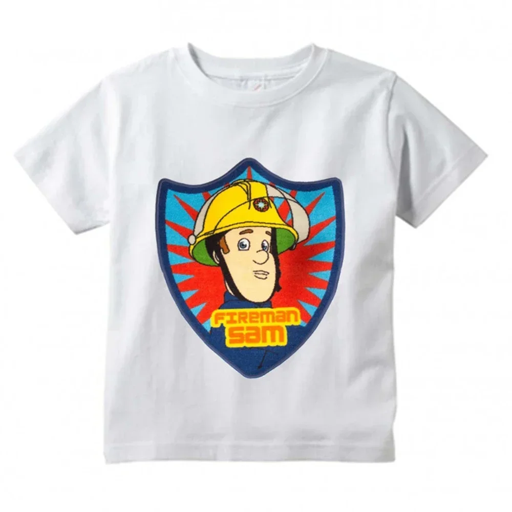 Kids Sam Fireman Firefighter 3d Print Design T Shirt Boys Girls Aldults Funny Kawaii Short Sleeve Tops Children Aldults T-Shirts