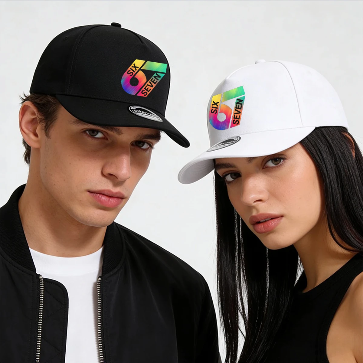 Unisex-'67' Logo Print Baseball Cap, Spring Summer Fashion Slightly Curved Brim Baseball Cap, Adjustable Breathable Hat