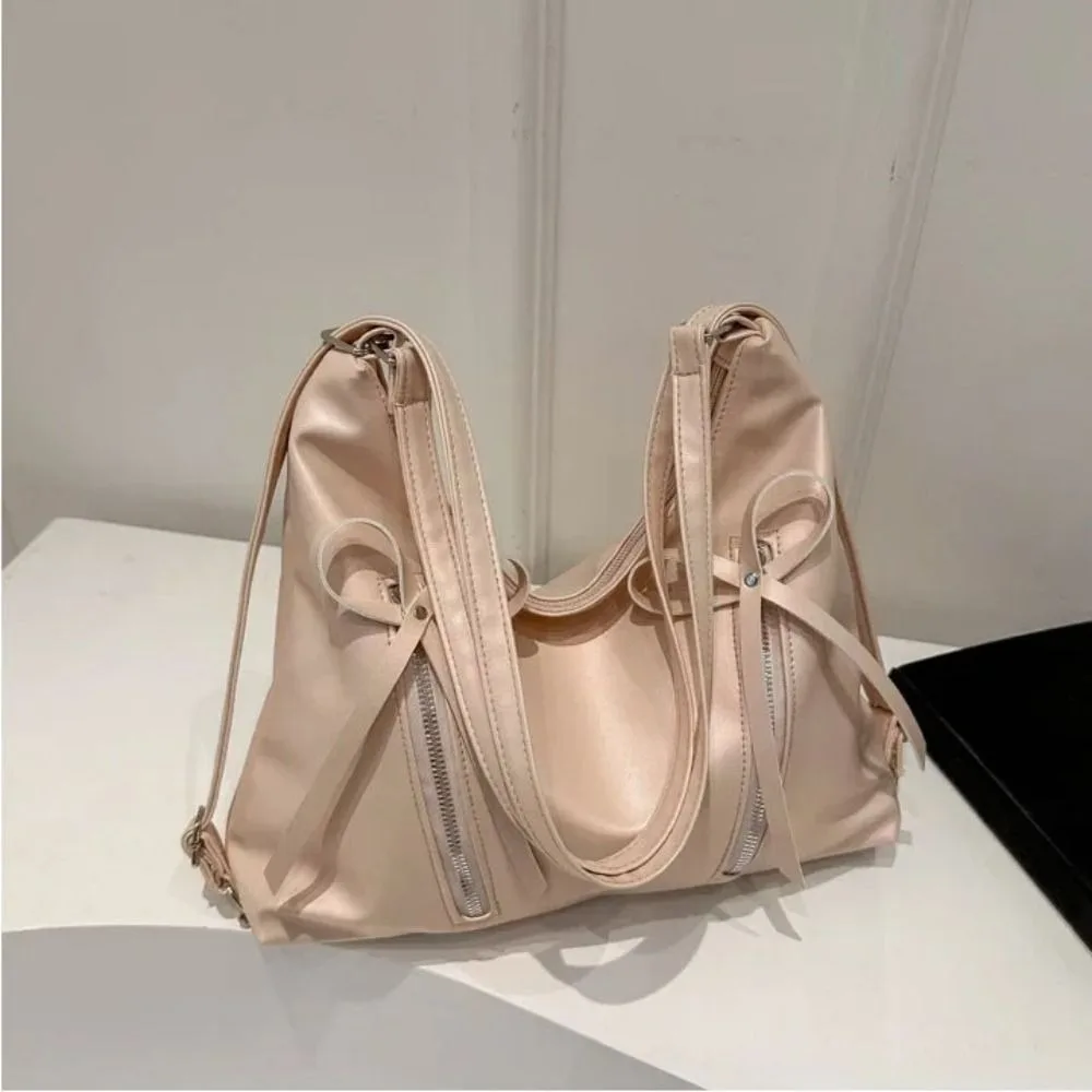 

Fashion Korean Bows Armpit Bag Stylish Versatile Bow Tote Bag Sweet Large Capacity Women's Handbags Commuting Bag