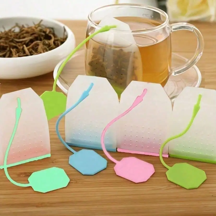 Reusable Silicone Tea Bags with Long Rope, Creatiee Premium Loose Leaf Tea Infuser Strainer for Tea Cups - Detail 1