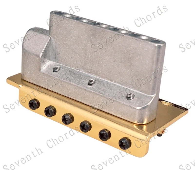Ein Satz 6-saitiger konkaver Sattel-Tremolo-Brückensystem für E-Gitarren-Zubehörteile, Chrom, Schwarz, Kupfer, Rot zur Auswahl – Detail 37