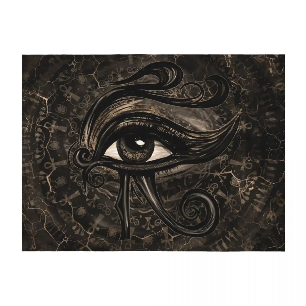 

Egyptian Eye of Horus - Wadjet Digital Art Throw Blanket decorative Bed covers Luxury St christmas gifts Blankets