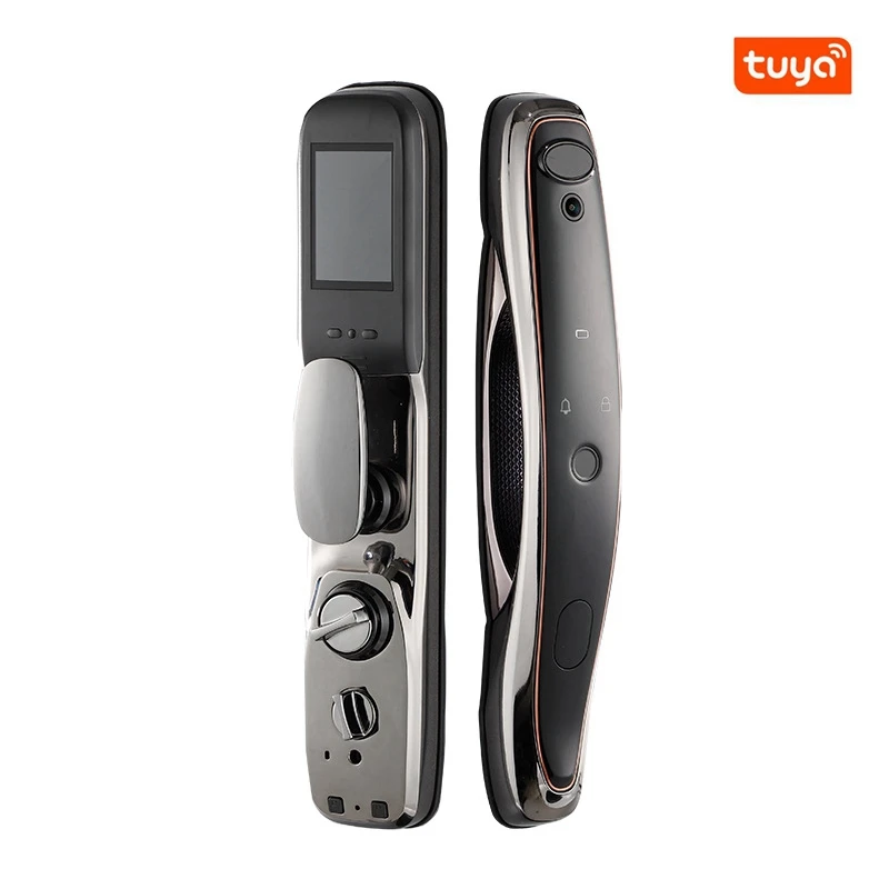 Tuya Wifi 3D Face Recognition Smart Door Lock Fingerprint IC Card Key Password Keypad Electronic Anti-theft Indoor Home Lock
