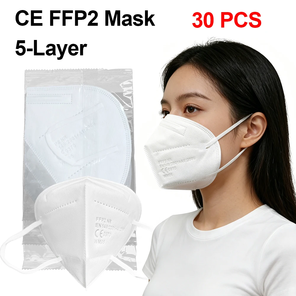 FFP2 Masks CE Approved Mascarillas FPP2 5-Layer Security Protection Mask Adult Face Masque FFP2 NR Fast Free Shipping