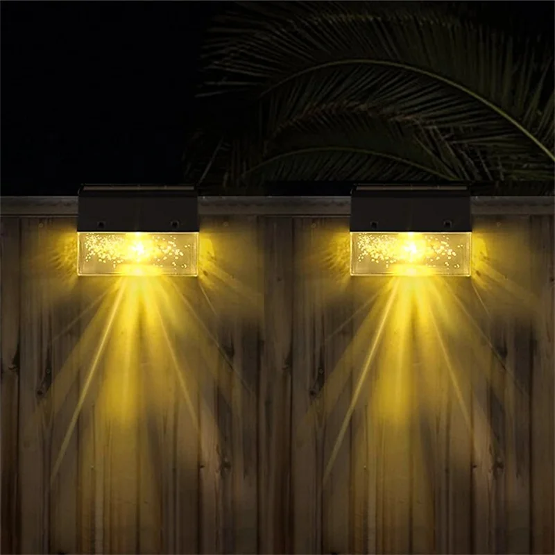 Solar Garden Railing Light LED Staircase Lights Acrylic Outdoor Garden Fence Lights Waterproof Ambiance Solar Fence Lights image 5