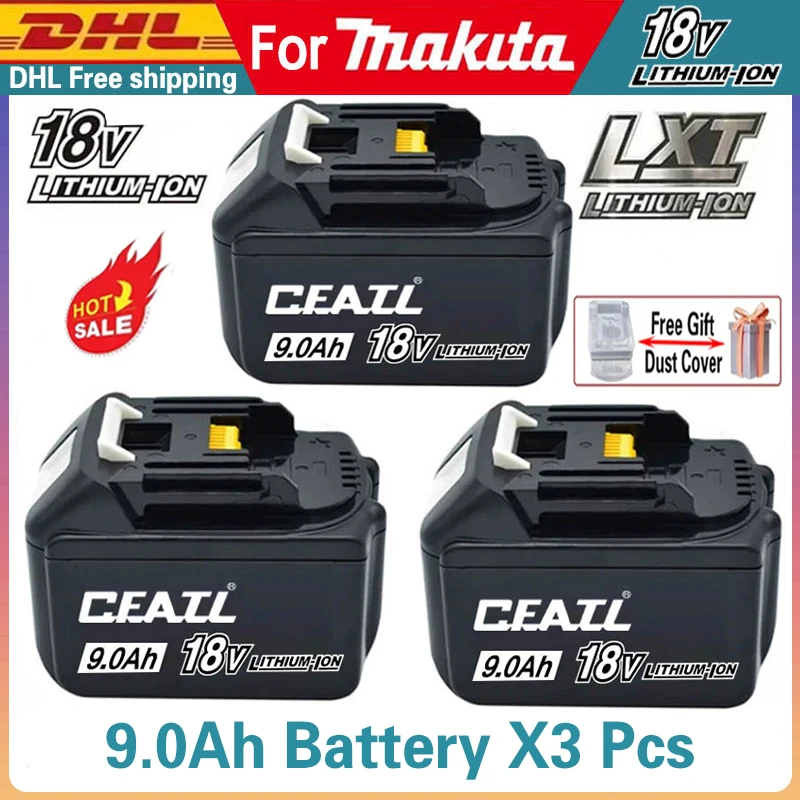 

100% Genuine For Makita 6.0Ah 9.0Ah 18V For Makita Battery BL1860B BL1850B BL1850 BL1840 BL1830B Replacement Lithium Battery