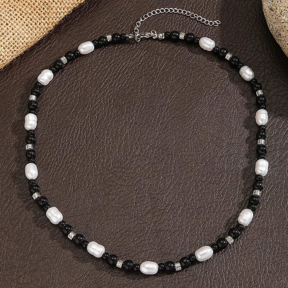 Naszyjnik z czarnych kamieni n – Pearl Choker Necklace Vintage recenzja i cena