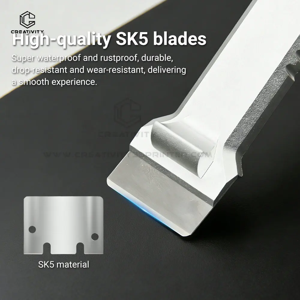 For 3d Printer Scraper All Metal CNC Machined SK5 Blade Cleaning Tool For Ender3 CR10 Lab A1 X1 P1P P1S H2D U1 3D Printer Parts