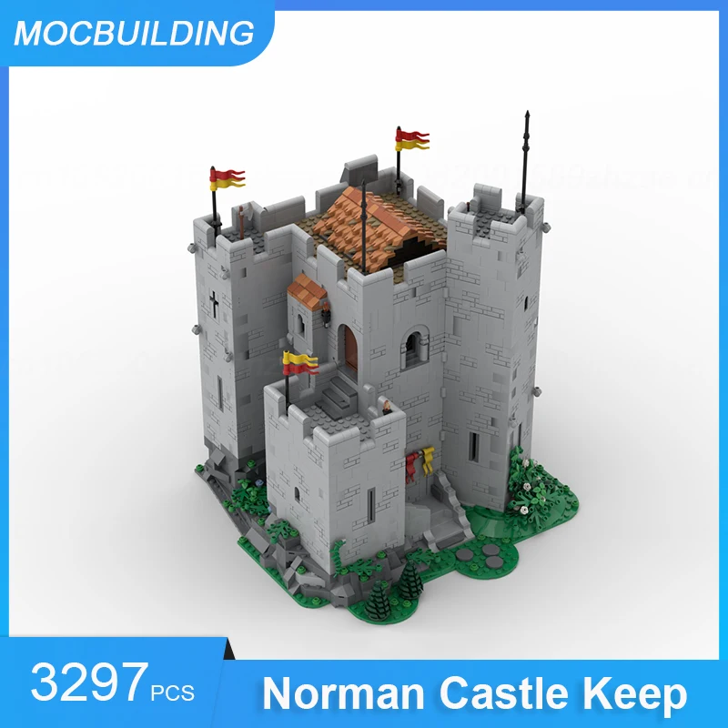 MOC Building Blocks Norman Castle Keep Model DIY Assemble Bricks Architecture Educational Creative Collection Toys Gifts 3297PCS