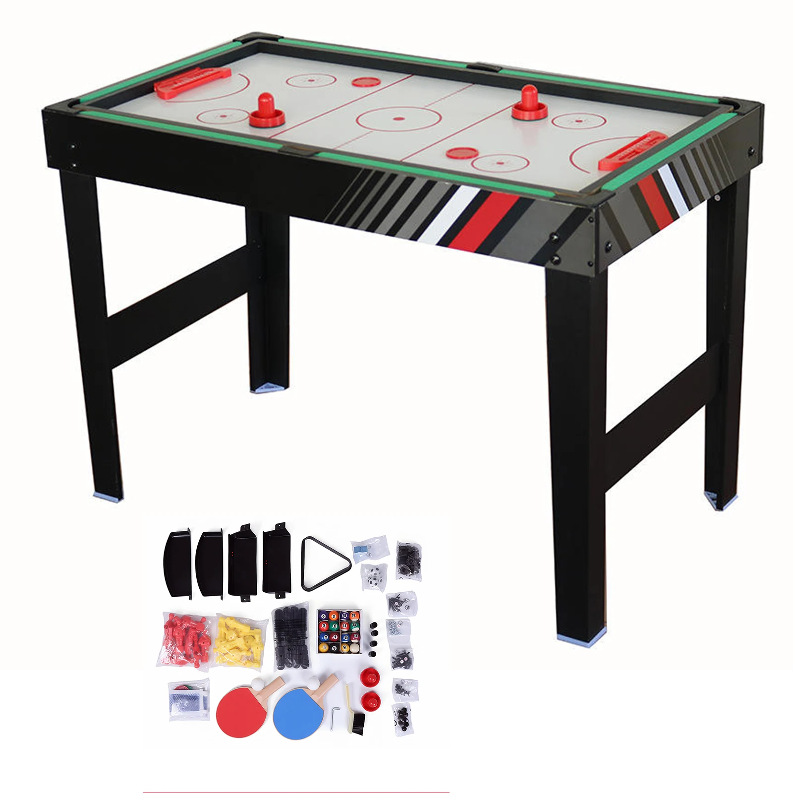 

Игровой стол-трансформер 4-в-1: футбол, бильярд, аэрохоккей, настольный теннис. Износостойкий развлекательный игровой стол для детей. Отличный подарок.