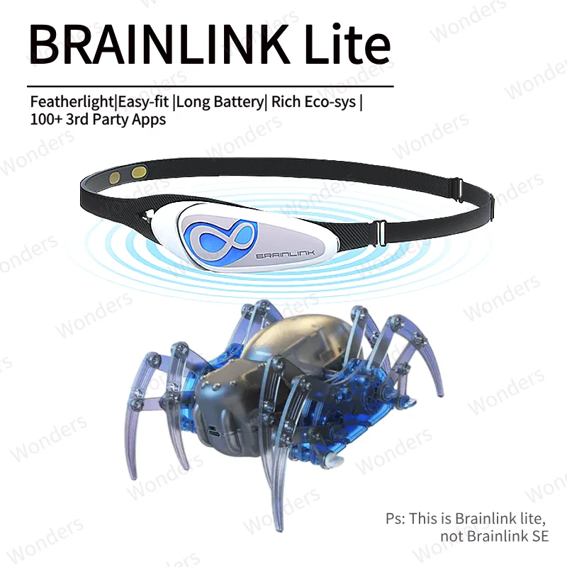 Brainlink Lite Giocattolo ragno telecomandato Brainwave EEG Fascia per allenamento dell'attenzione Strumento di allenamento ausiliario per meditazione yoga