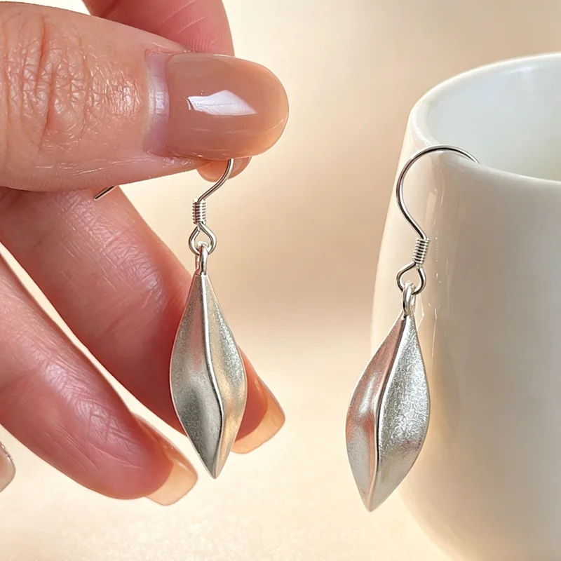 VENTFILLE 925 Sterling Silver Matte Fruit Earrings  for Women Girl Design Sense Fashion Personality Jewelry Gift Dropshipping