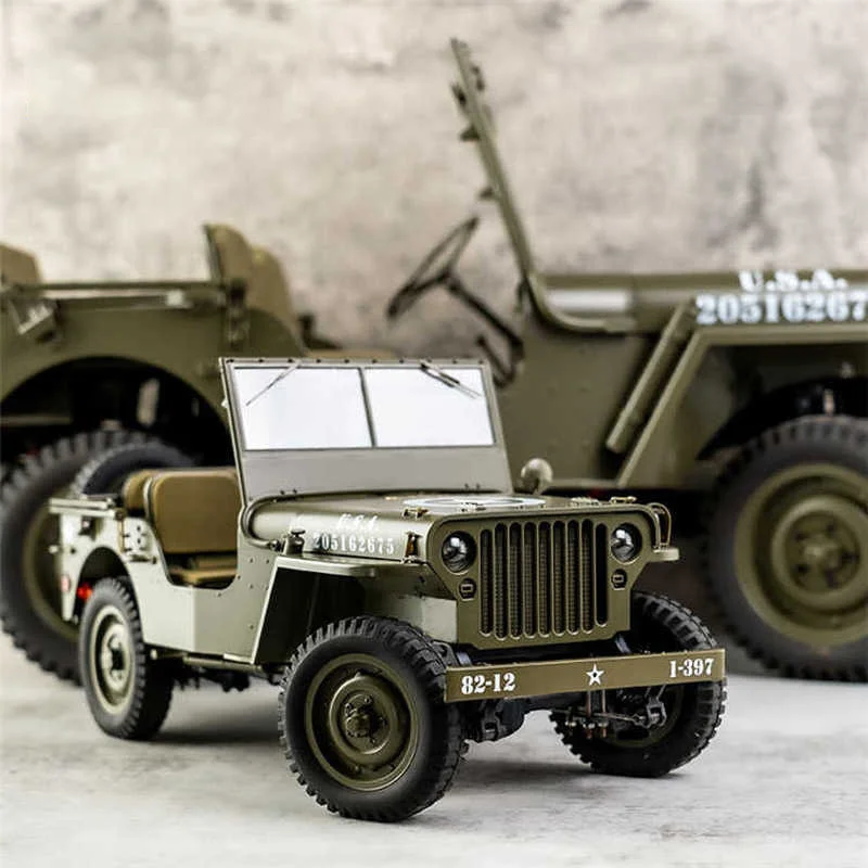 Modèle de voiture FMS échelle 1:12 Willys télécommande électrique tout-terrain RC voiture d'escalade Simulation décoration jouet véhicule à collectionner