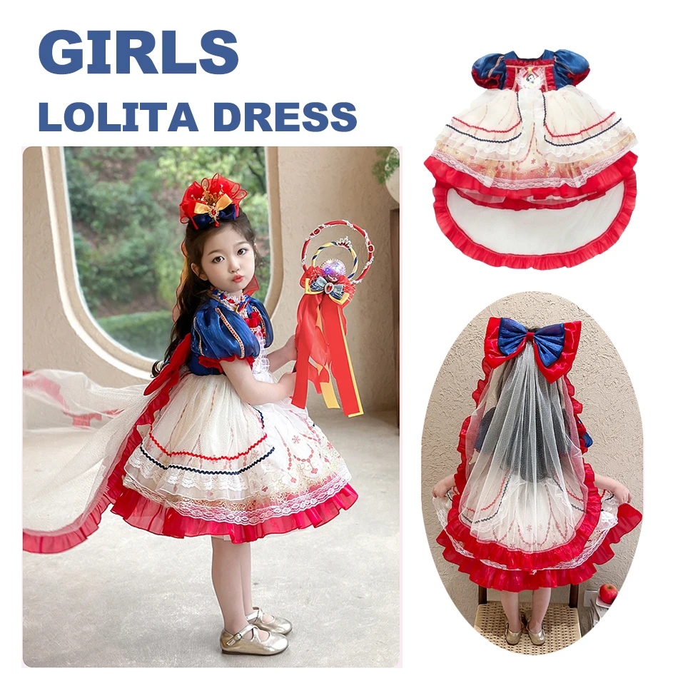 Girl Lolita Dress Baby Fashionable Snow White Role-playing Costume Children Personal Photo Photography Clothes Carnival Dress