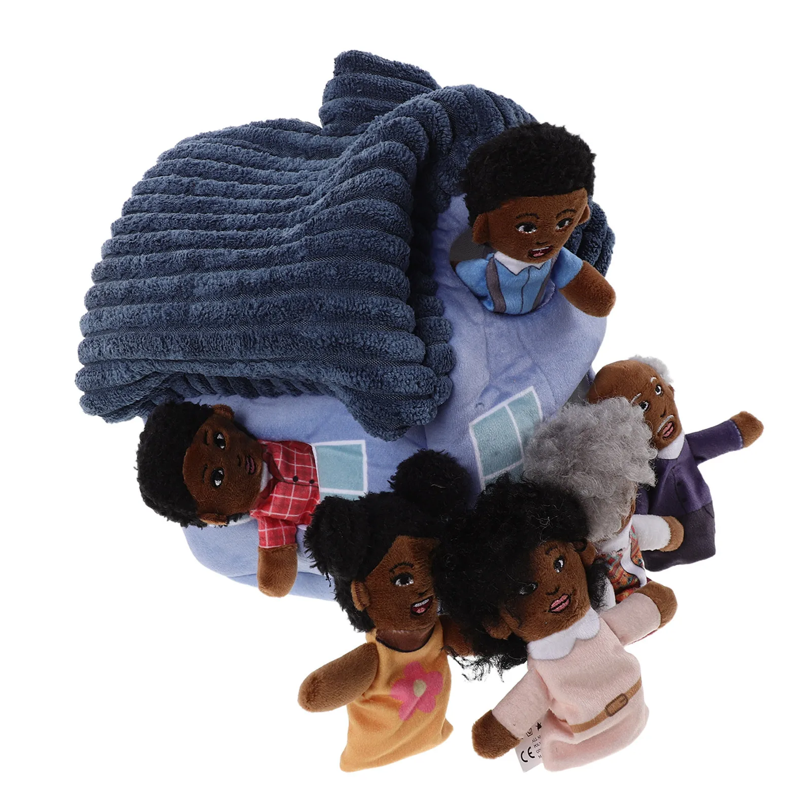 1 Set Cartoon Finger Puppets African Family Kids Hand Puppets For Storytelling Pretend Play Preschool Puppet Theatre Classroom