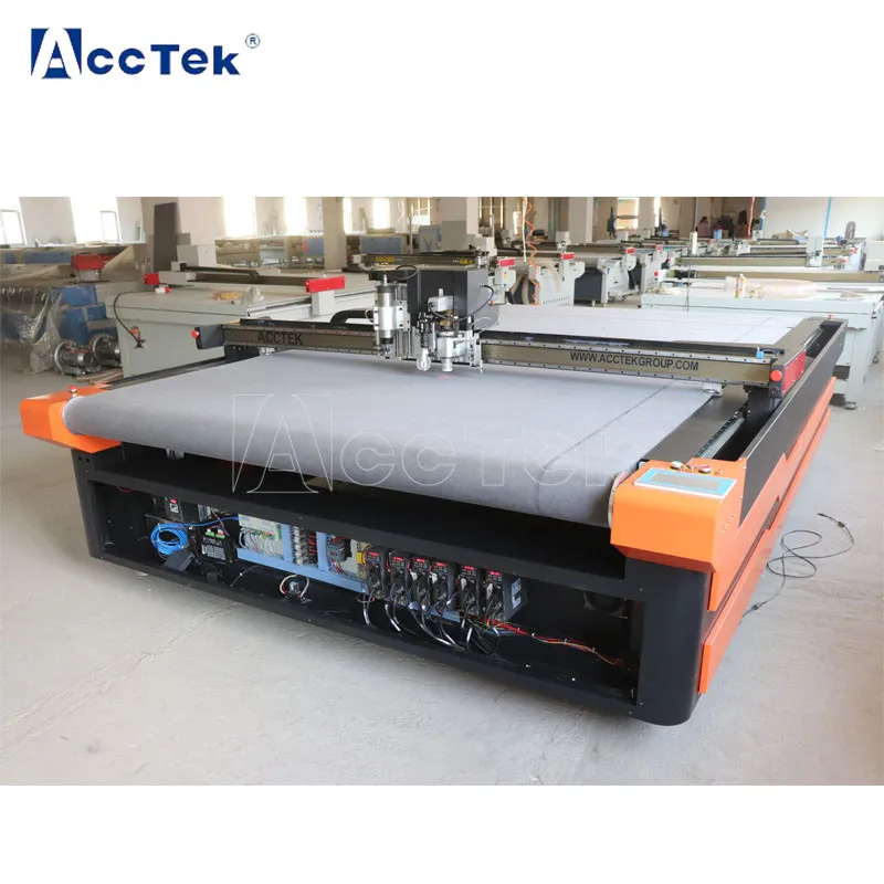 

High Quality Cnc Oscillating Blade Pu Leather Cutter Vibrating Knife Cutting Machine with Auto Feed Table