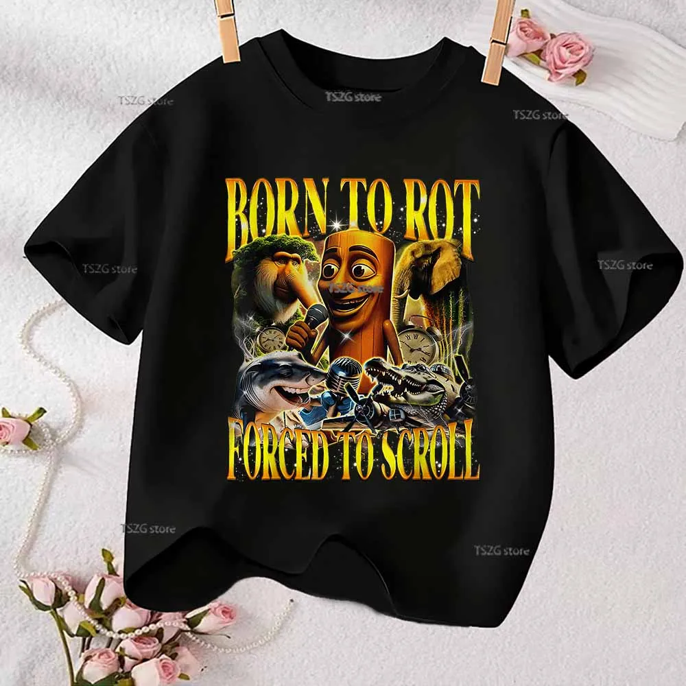 

Итальянский мозг, забавная детская хлопковая футболка с короткими рукавами и мультяшным принтом Tung Sahur, повседневная летняя детская футболка, одежда для мальчиков и девочек, футболки