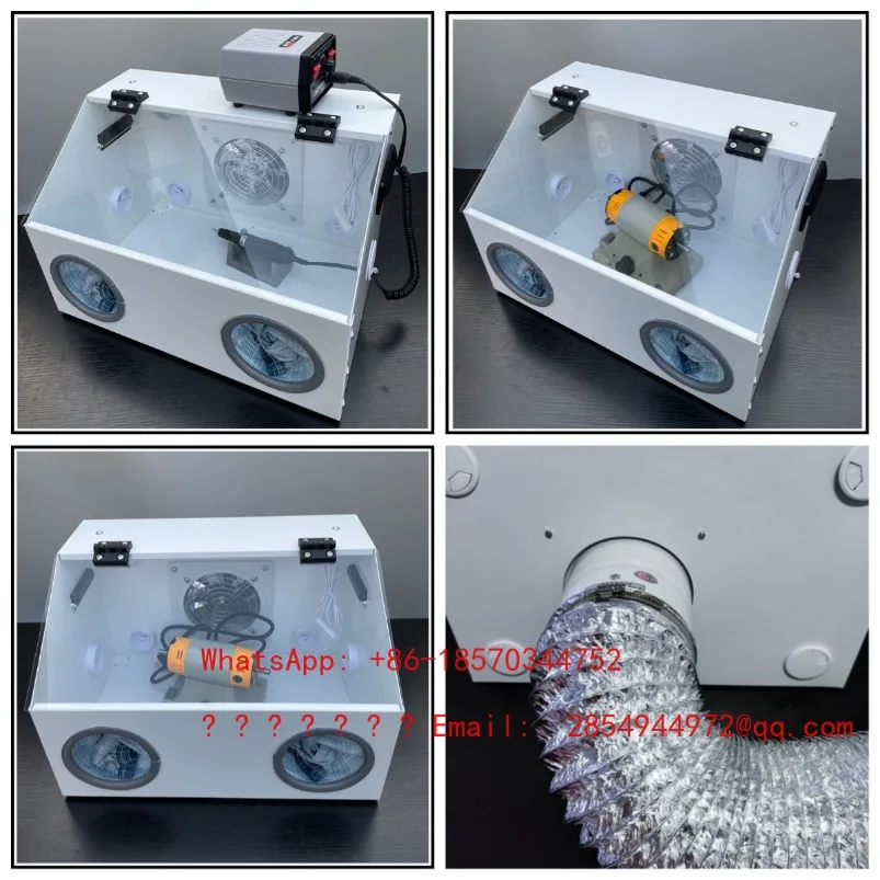 Table Grinding Dust Box Model Spray Paint Box Amber Jade Round Bead Polishing Dust Cover