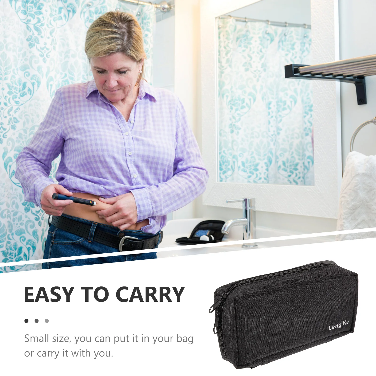 

Insulin Pouch Pu Pen Storage Bag Portable Scratch-Proof Dirt-Resistant Pen Carrier For Fountain Ballpoint Pens Case