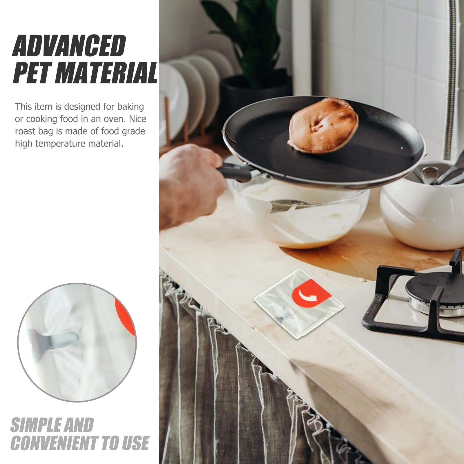 Bolsa resistente al calor para costillas de barbacoa, asar a la parrilla, tostada de alta temperatura, bolsa blanca para horno de mascotas, bolsas de cocción de alta temperatura, 50 piezas