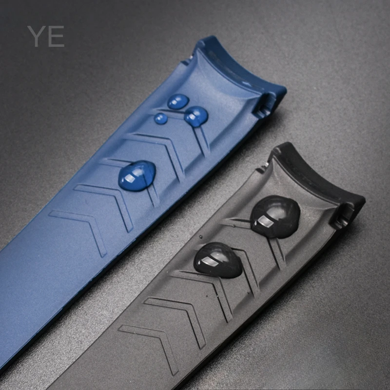 Flexible Lightweight Silicone Watch Strap for Heuer Tag Aquaracer Series Waterproof Firm Arcuate Interface Watchband 22mm