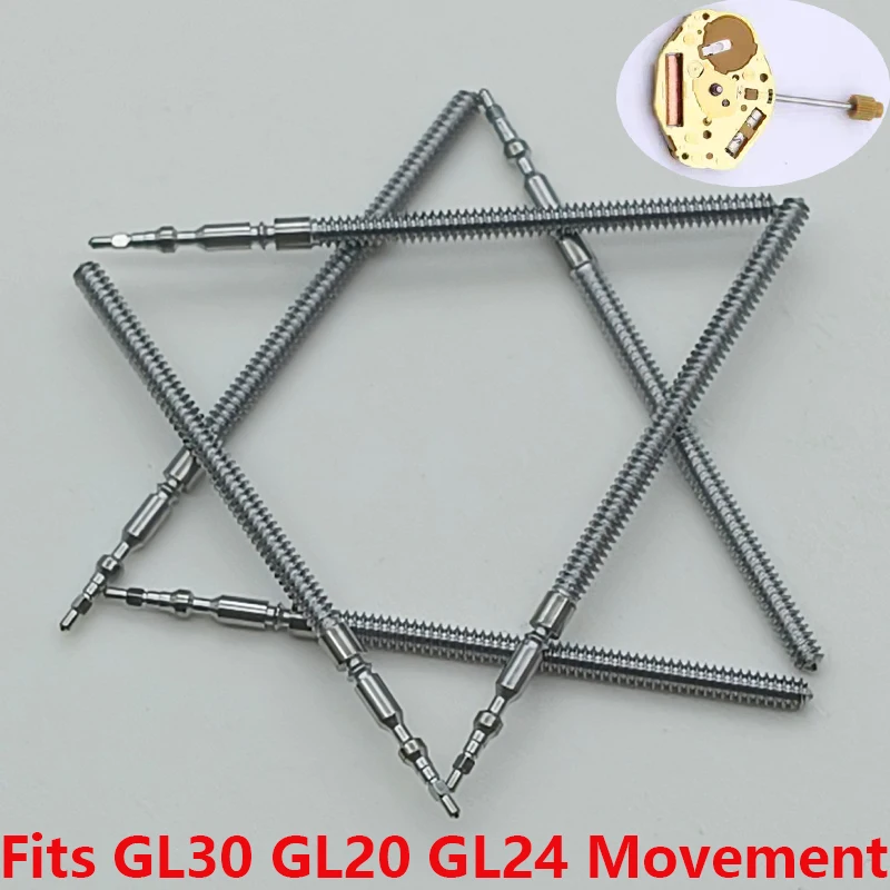 GL30 GL20 GL24 ساعة تاج الجذعية الفولاذ المقاوم للصدأ ساعة الجذعية إصلاح 2/4/10 قطعة يناسب GL30 GL20 GL24 ساعة حركة أدوات إصلاح جزء