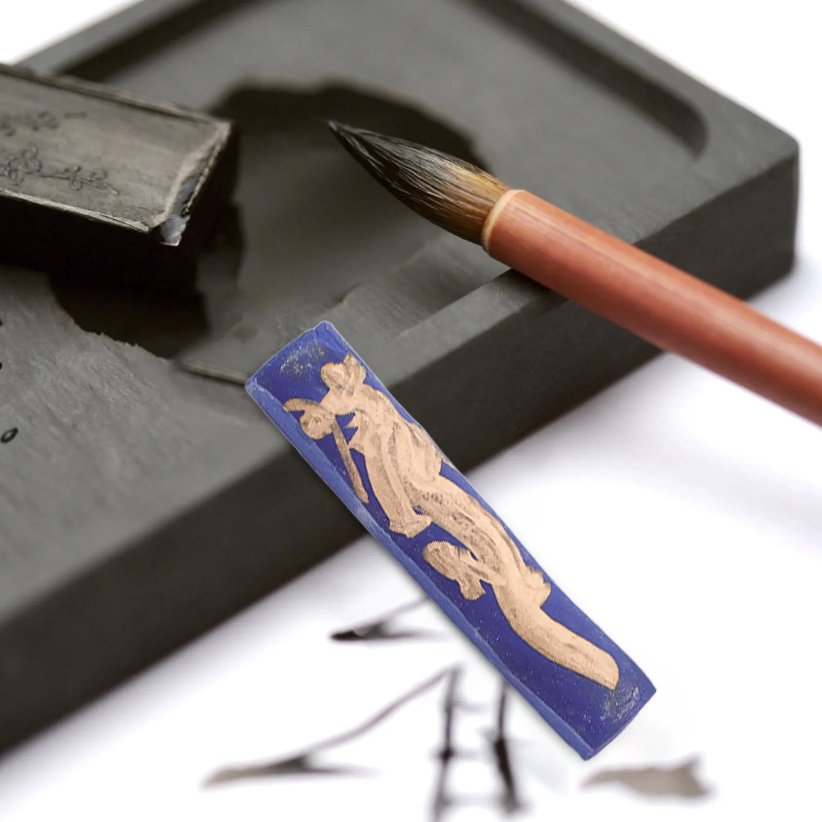 5Pcs Chinese Calligraphy Ink Sticks Solid Pine Soot Blocks for Traditional Painting Writing Practice Drawing Art Supplies