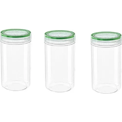 Favilla 1,1 Liter Plastic Leak-Proof Jar 3'Lü Set (Green)