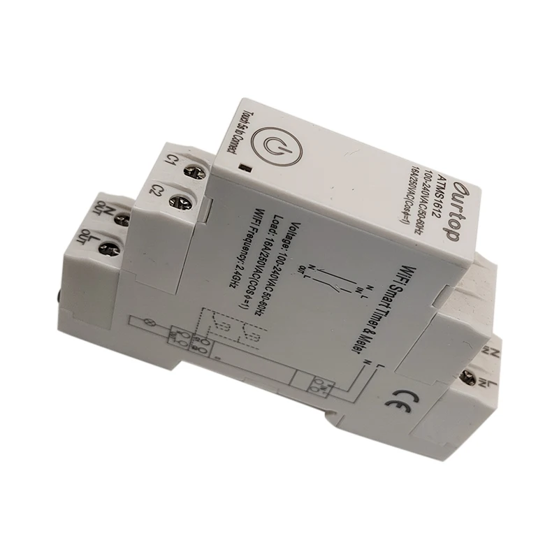 Imagem -03 - Wifi Smart Time Switch Tuya App Timer Medidor de Eletricidade 16a 250vac Atms1612