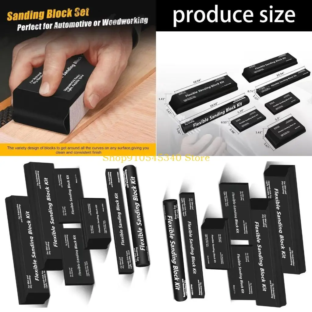 

U2JA Автомобильная деревообрабатывающая шлифовальная губчатая губчатая блоки Set Eva Foam с распределением давления влажное