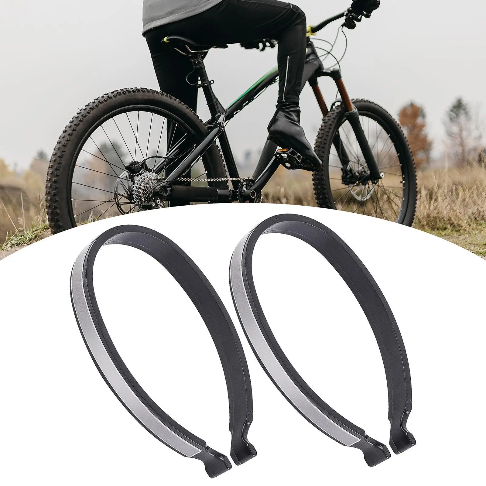 2Pcs Cycling Trouser Clips Bicycle Pants Clips, Ankle Trouser Wrap Clips High Visibility Pant Leg Clips for Runner